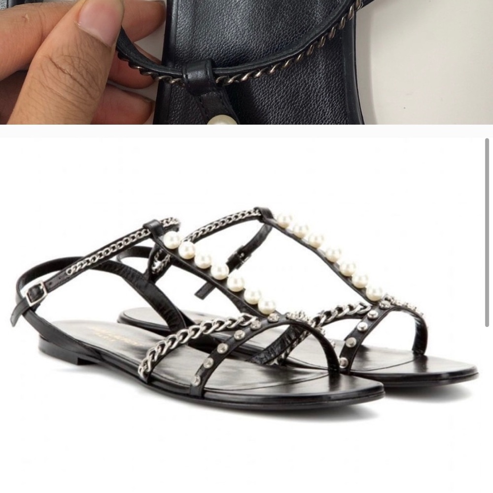 Saint Laurent Black Sandals EU 39 US 9